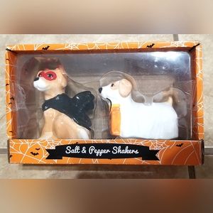 Transpac Puppies In Halloween Costumes Salt & Pepper Shakers